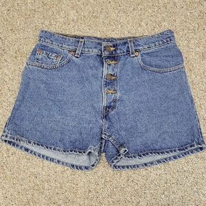 Levi's Womens Vintage Button Fly Denim Shorts Sz 11. 100% Cotton. Made In USA